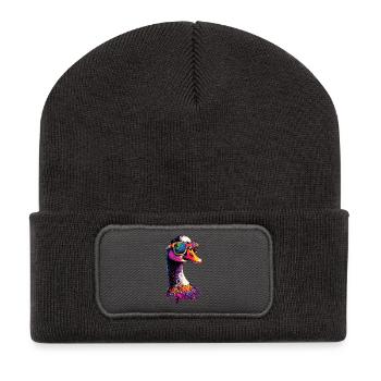 Goose Cute Goose Chicks Goose Chick Duck Small Geese - Recycled Patch Beanie - dark grey - Front