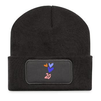 JAHRESTAG. ALLES GUTE ZUM GEBURTSTAG. ALLES GUTE ZUM GEBURTSTAG. - Recycelte Patch Beanie - Dunkelgrau - Vorne