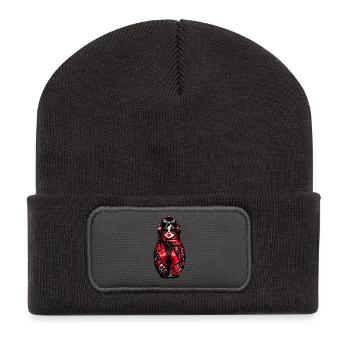 Russian Matryoshka Music Russia Russian - Recycled Patch Beanie - dark grey - Front