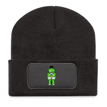 Mr. Turtle Sir Mr. Gentleman Empire Top Hat - Recycled Patch Beanie - dark grey - Front