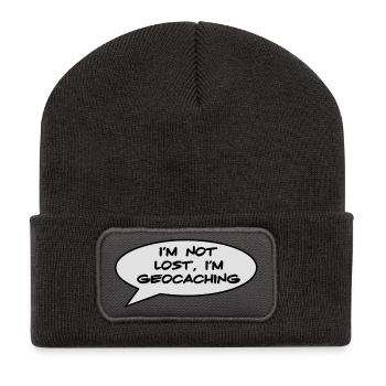 Geocaching - Recycelte Patch Beanie - Dunkelgrau - Vorne