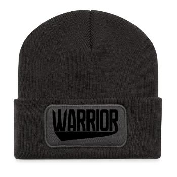 warrior kampf kämpfer wikinger nordisch aufkleber - Recycelte Patch Beanie - Dunkelgrau - Vorne