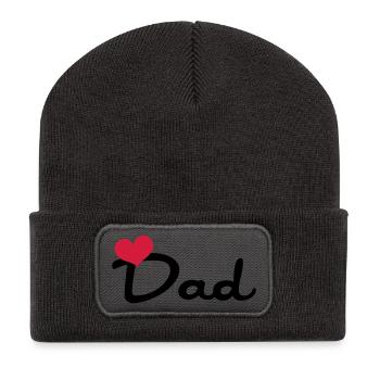 Dad - Recycelte Patch Beanie - Dunkelgrau - Vorne