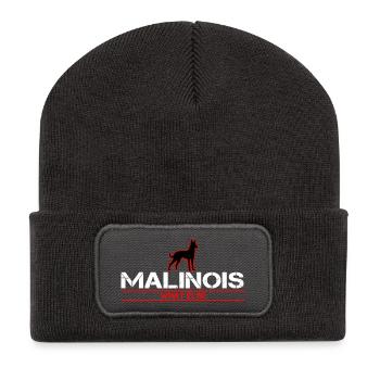 Malinois What else ?! - Recycelte Patch Beanie - Dunkelgrau - Vorne