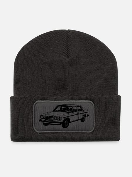MB W123 , Youngtimer / Oldtimer ...(25) - Recycelte Patch Beanie - Dunkelgrau