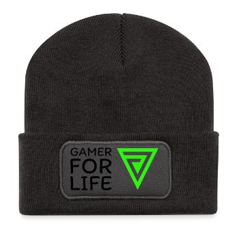 Sweatshirt vestes T-shirt blousons de gym - Beanie recyclé à patch - charbon - Devant