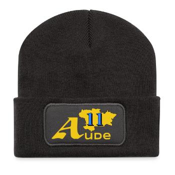 Aude - Recycled Patch Beanie - dark grey - Front