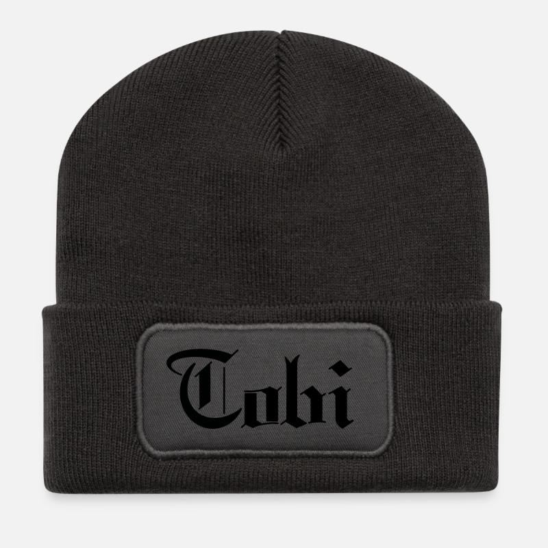 Tobi - Recycelte Patch Beanie - Dunkelgrau
