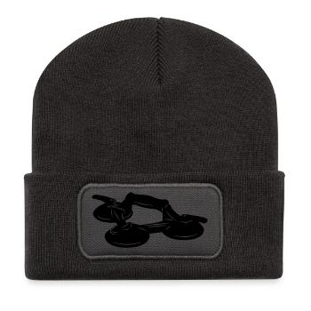 Aspirateur en verre à trois ventouses - Beanie recyclé à patch - charbon - Devant