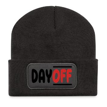 Jour de congé du travail pour se détendre - Beanie recyclé à patch - charbon - Devant