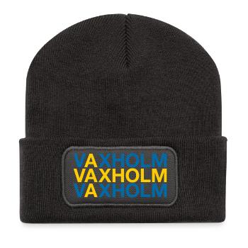 VAXHOLM Sverige Suède Suède Drapeau - Beanie recyclé à patch - charbon - Devant