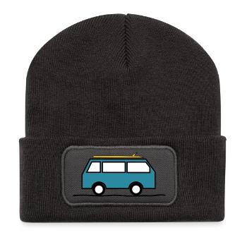 PAPA. OPA. VATERTAG. GELIEBTE. MEISTER - Recycelte Patch Beanie - Dunkelgrau - Vorne