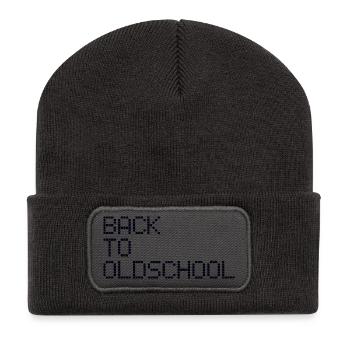 OLDSCHOOL - Beanie recyclé à patch - charbon - Devant