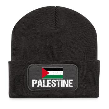 Palestina - Recycelte Patch Beanie - Dunkelgrau - Vorne