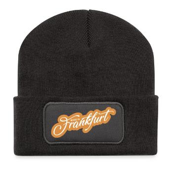 Frankfurt - weil´s Deine Stadt ist! - Recycelte Patch Beanie - Dunkelgrau - Vorne