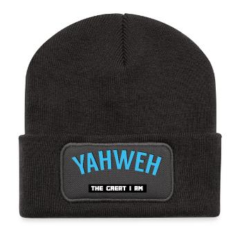 Design Graphique Yahweh Spirituel - Beanie recyclé à patch - charbon - Devant