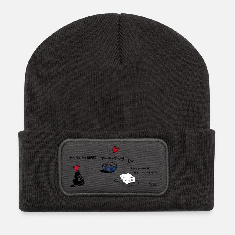 Roll in Love 3 - Recycelte Patch Beanie - Dunkelgrau