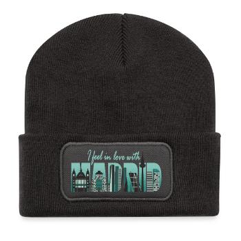 I fell in love with Madrid - Spain Fun - Recycled Patch Beanie - dark grey - Front
