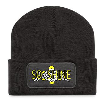 So_Shine - Recycelte Patch Beanie - Dunkelgrau - Vorne