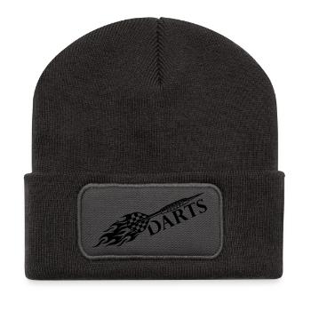 Dartpfeil Darts Flamme - Recycelte Patch Beanie - Dunkelgrau - Vorne