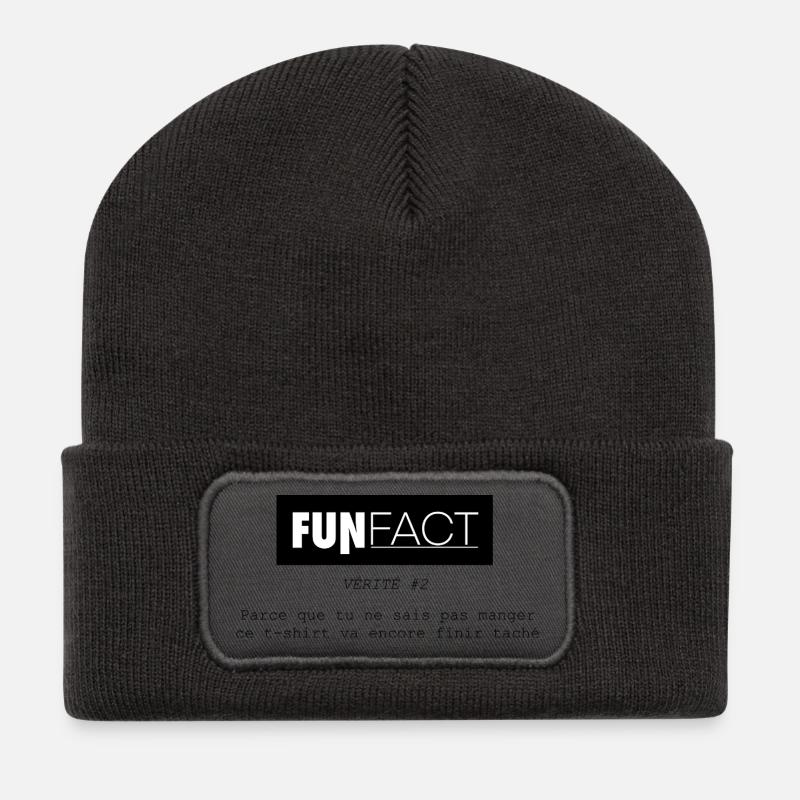 FUNFact_-2 - Beanie recyclé à patch - charbon
