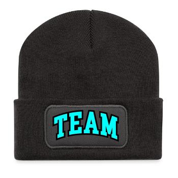 Team lettering - Recycled Patch Beanie - dark grey - Front