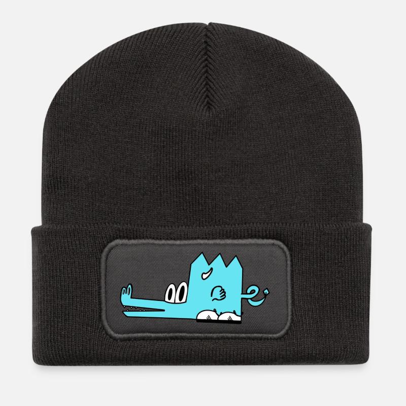 Cindor the dragon - Recycled Patch Beanie - dark grey