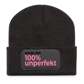 Hundert Prozent Unperfekt - Recycelte Patch Beanie - Dunkelgrau - Vorne
