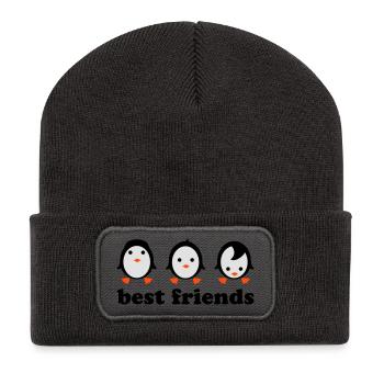 Best friends - Beanie recyclé à patch - charbon - Devant