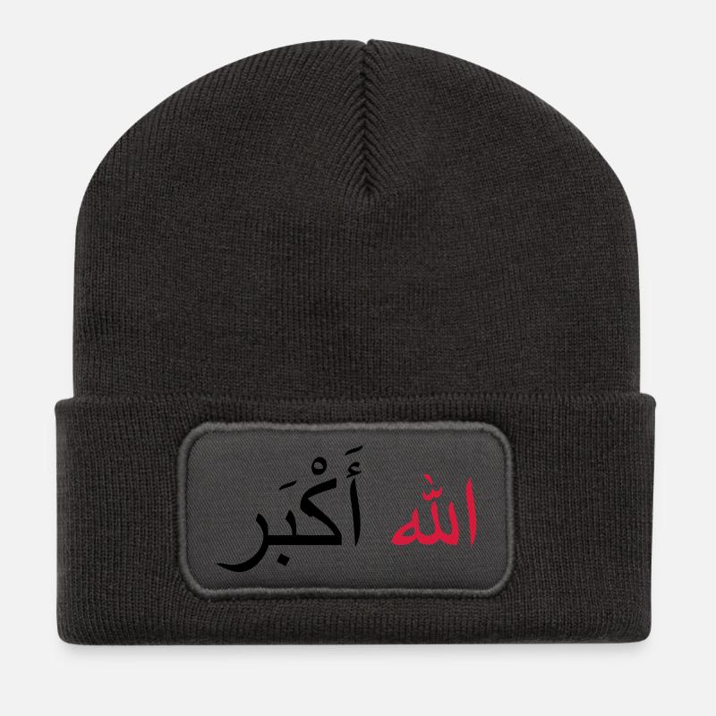 Allah Akbar - Recycled Patch Beanie - dark grey