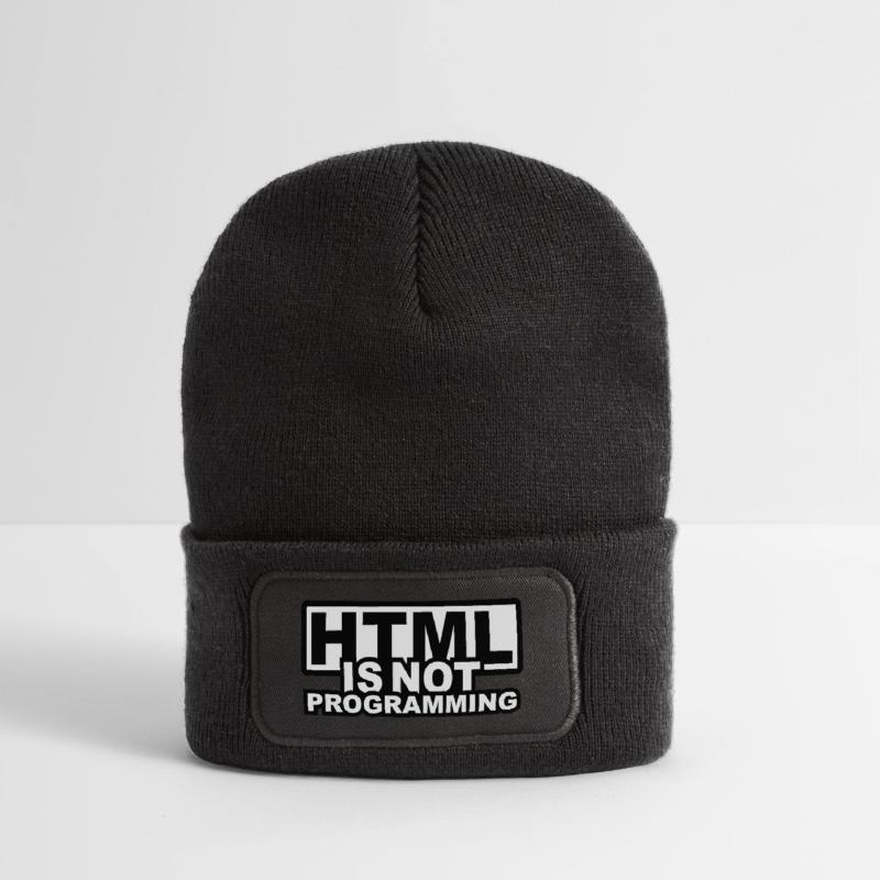 HTML is NOT Programming Recycled Patch Beanie