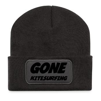 Kiteboarding Kitesurfing Kitesurf Kitesurfer - Recycled Patch Beanie - dark grey - Front