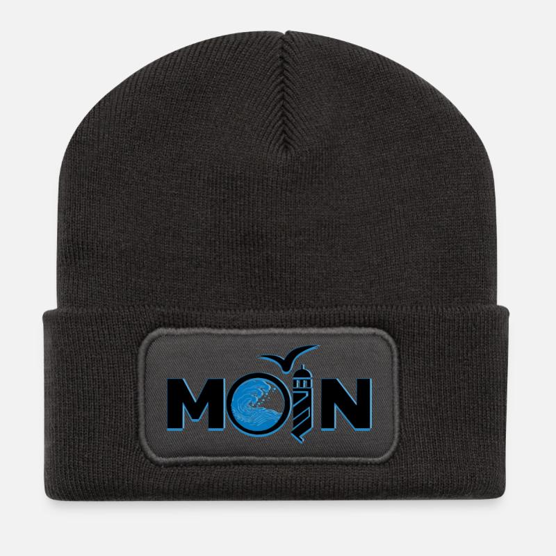 Moin Norddeutsch - Recycelte Patch Beanie - Dunkelgrau
