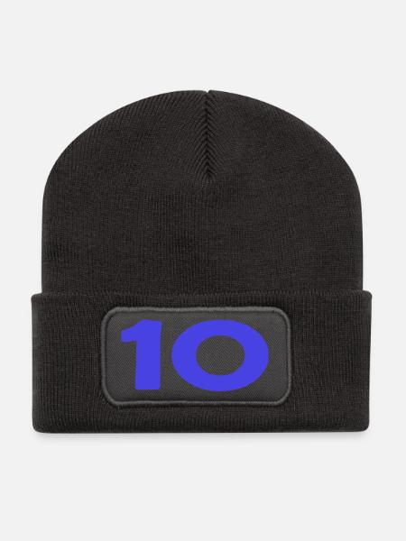 10. 10 JAHRE. 10-JÄHRIGES JUBILÄUM. 10-JÄHRIGES JUBILÄUM. - Recycelte Patch Beanie - Dunkelgrau