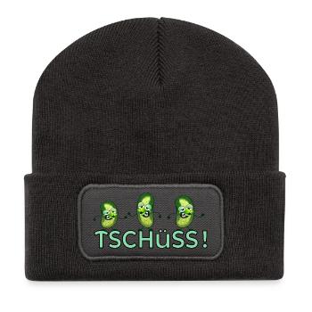 TSCHÜSS ABSCHIED GEWÜRZGURKEN - Recycelte Patch Beanie - Dunkelgrau - Vorne