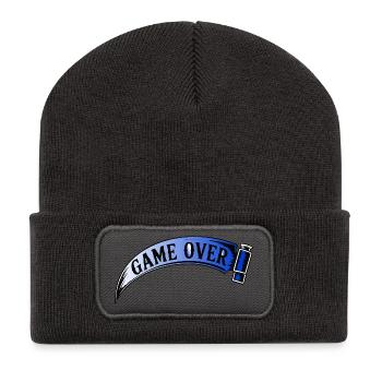 Game Over Bannière Retro Arcade - Beanie recyclé à patch - charbon - Devant