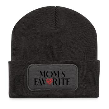 Enfant préféré - Beanie recyclé à patch - charbon - Devant