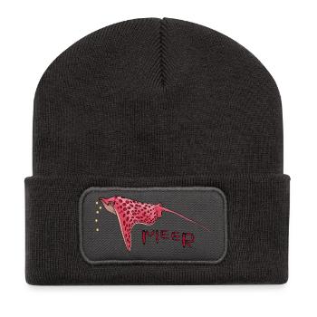  Stachelrochen  - Recycelte Patch Beanie - Dunkelgrau - Vorne