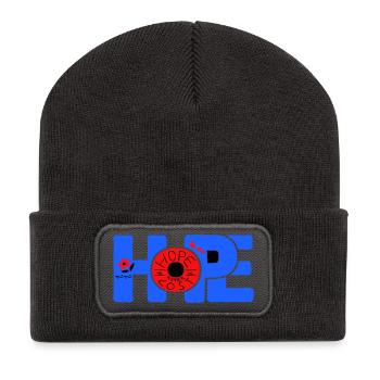 Hope Hoffnung - Recycled Patch Beanie - dark grey - Front