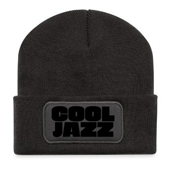 Logo Cool Jazz en gras - Beanie recyclé à patch - charbon - Devant