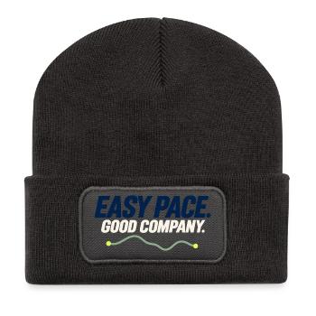 Easy Pace Good Company - Running Shirt - Recycelte Patch Beanie - Dunkelgrau - Vorne