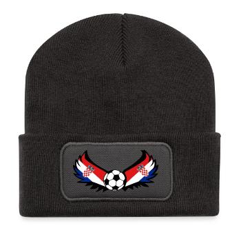 Soccer Croatia - Recycled Patch Beanie - dark grey - Front