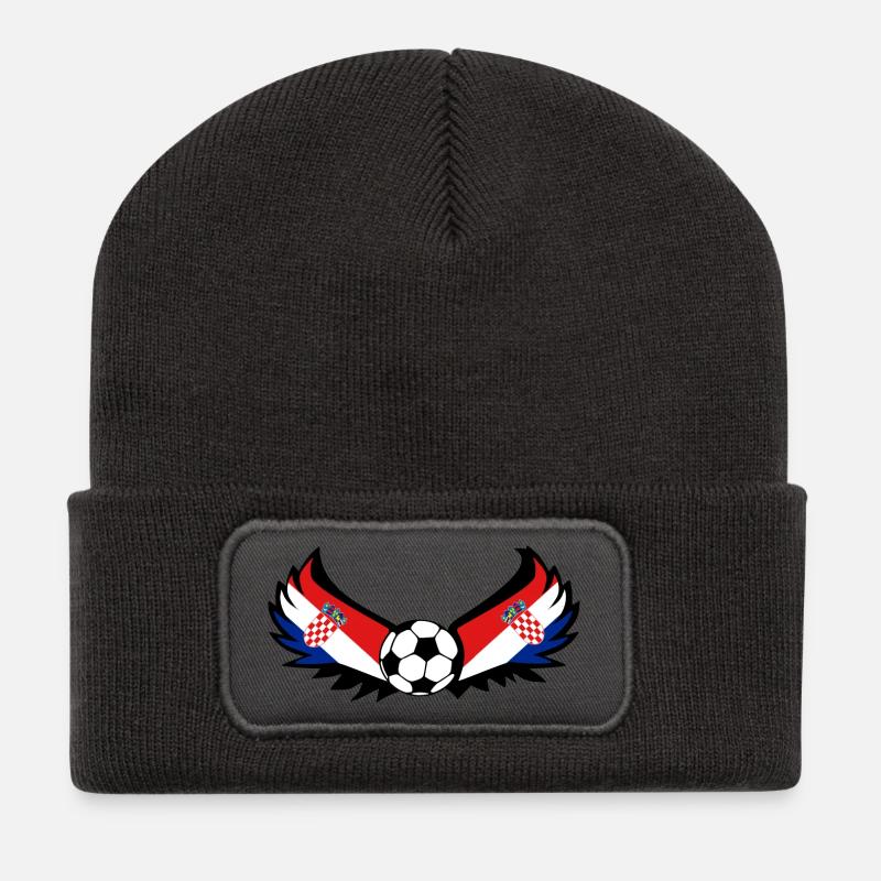 Soccer Croatia - Recycled Patch Beanie - dark grey