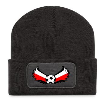 Football Pologne - Beanie recyclé à patch - charbon - Devant