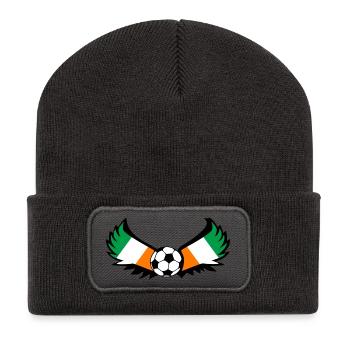 Football Irlande - Beanie recyclé à patch - charbon - Devant