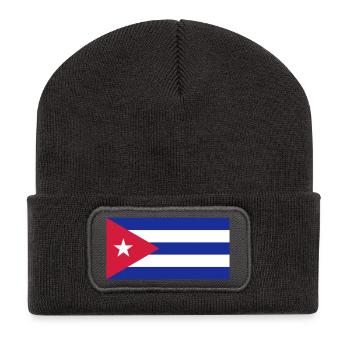 cuba flag - Recycelte Patch Beanie - Dunkelgrau - Vorne