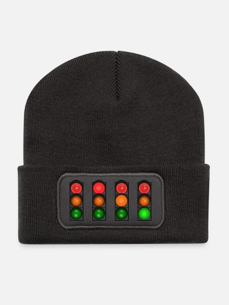 Ampel - Recycelte Patch Beanie - Dunkelgrau