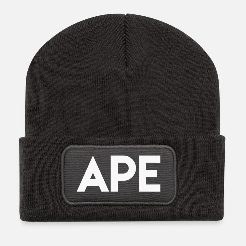 Ape - Recycelte Patch Beanie - Dunkelgrau