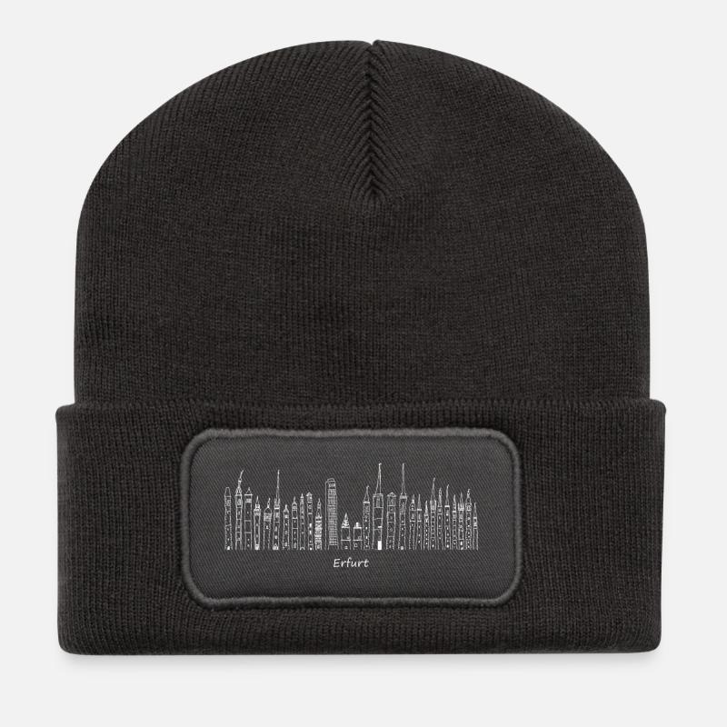 Erfurt - Recycelte Patch Beanie - Dunkelgrau