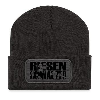 IPO Riesenschnauzer Schutzhund - Recycelte Patch Beanie - Dunkelgrau - Vorne